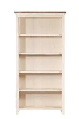Bibliotheque etagere en bois blanc recycle FSC style bord de mer