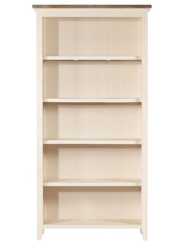 Bibliothèque blanche bois recyclé BRISTOL