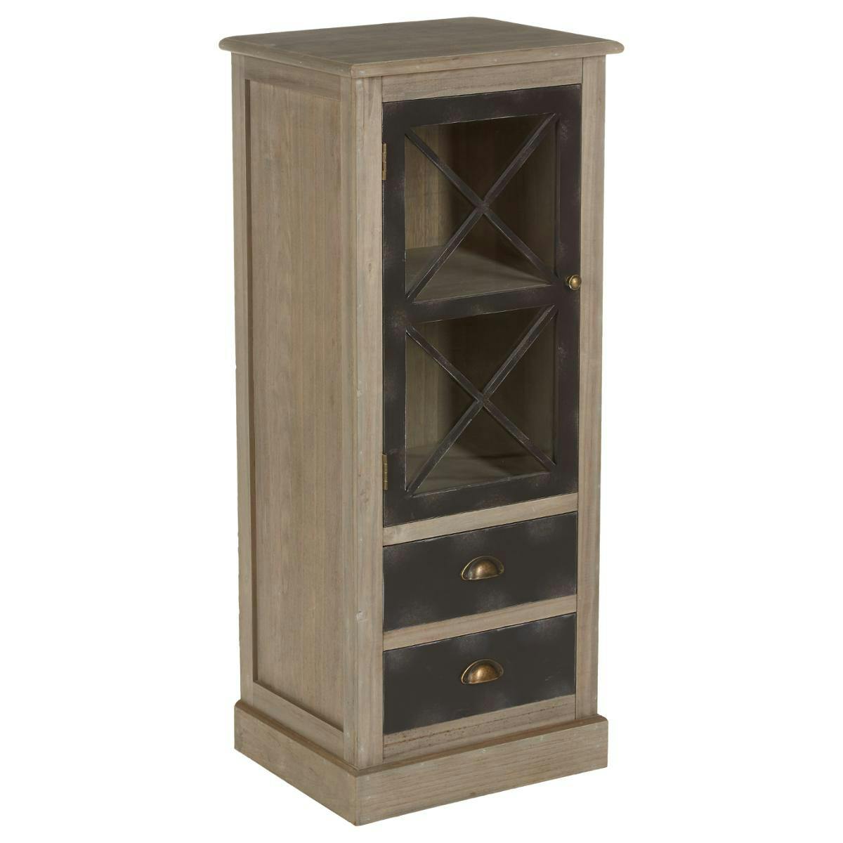Bibliothèque bois patiné H120cm