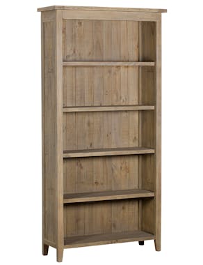 Bibliotheque etagere en bois recycle FSC de style campagne