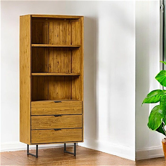 Bibliothèque colonne en teck recyclé DEPOK