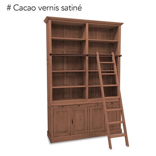 Bibliothèque échelle hévéa 163x240cm TRADITION