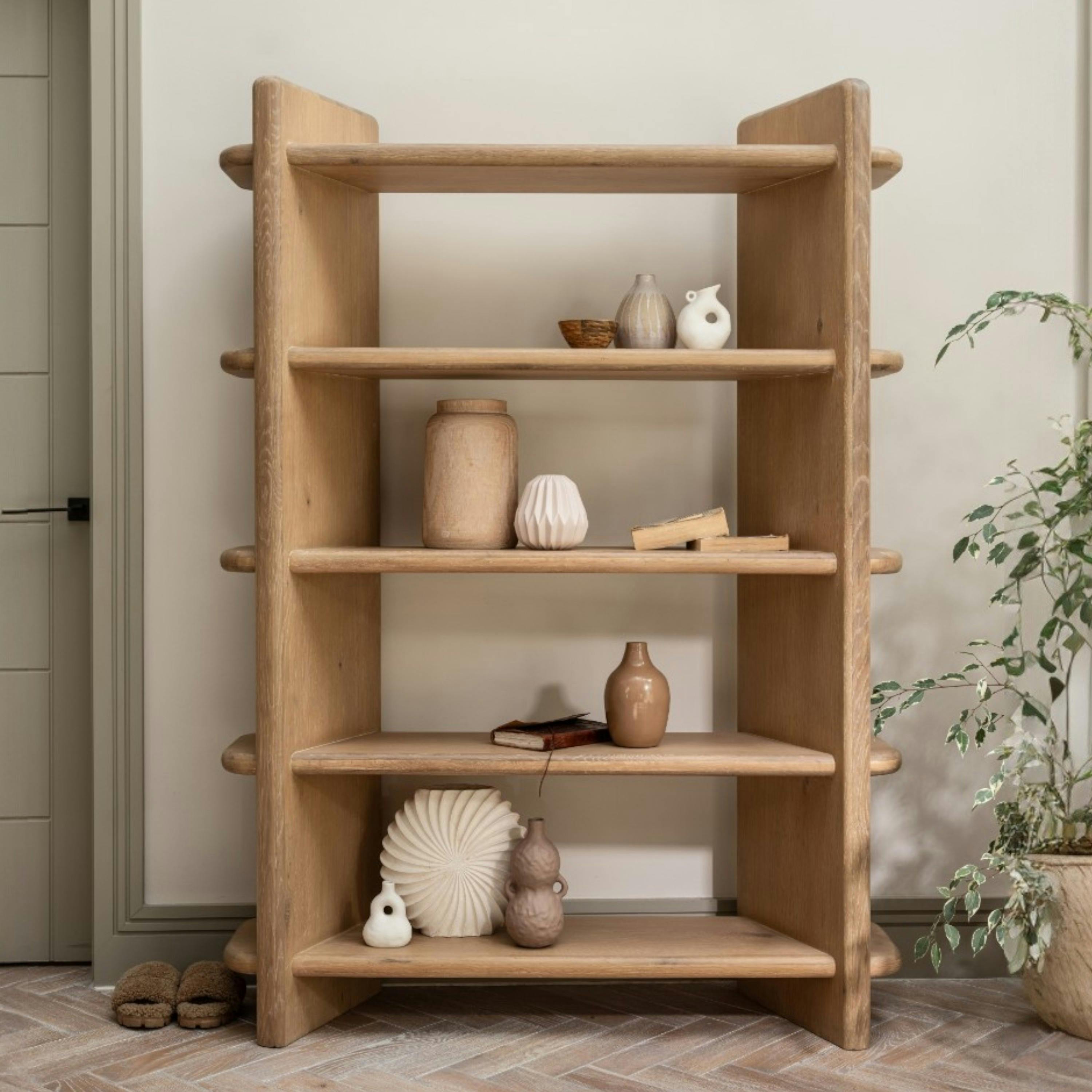 Bibliothèque en bois à bords arrondis ASTER