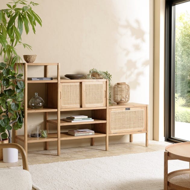 Bibliothèque En Bois But – 5 étagères, 180 Cm, Marron, Neuve