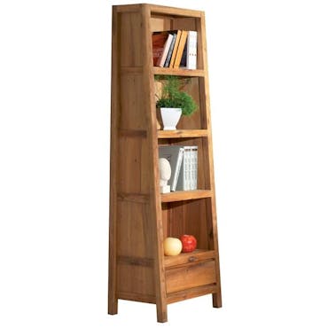  Bibliotheque etagere en bois avec tiroir de style campagne