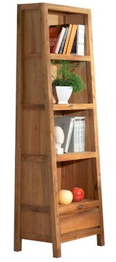 Bibliotheque etagere en bois avec tiroir de style campagne
