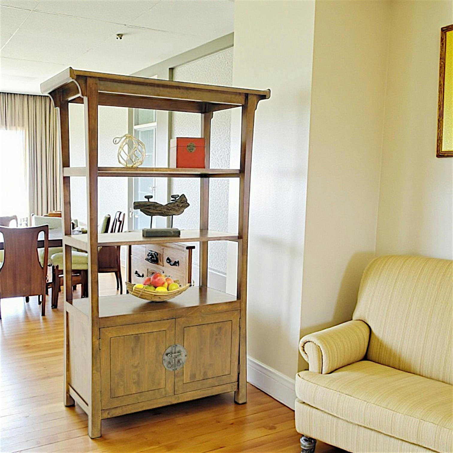 Bibliothèque hévéa 2 portes 115cm MAORI