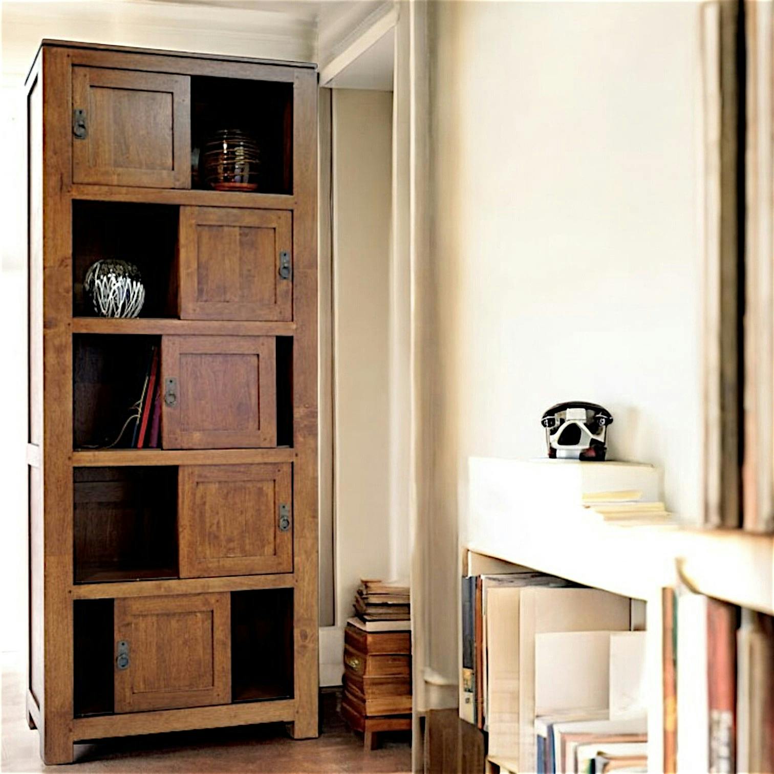 Bibliothèque originale hévéa 80x195cm HELENA