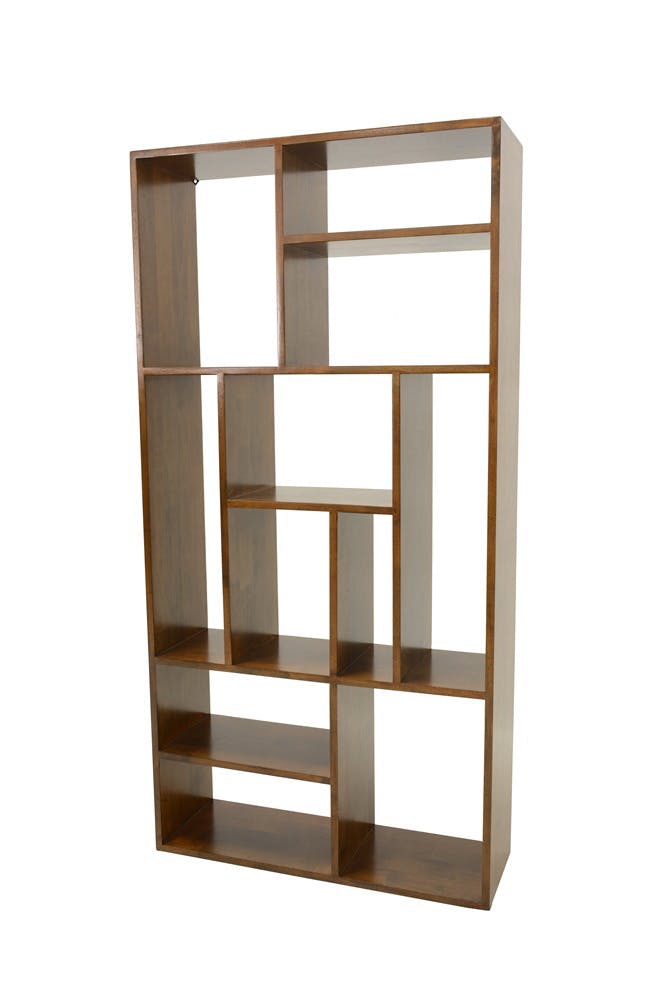 Bibliothèque ouverte Hévéa 11 niches déstructurées 90x30x180cm BALTIC