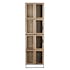 Etagere vitrine avec portes en bois et metal style contemporain