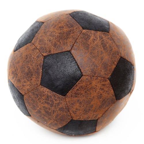 Bloc-Porte Ballon de Football en tissu façon vieilli D20cm