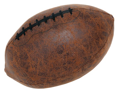 Bloc-Porte Ballon de Rugby en tissu façon simili vieilli 22x14cm