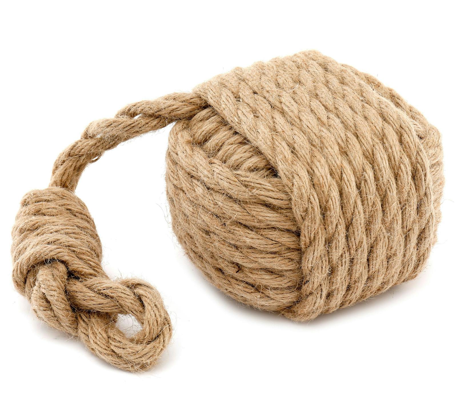 Bloc-porte boule en corde 13 cm