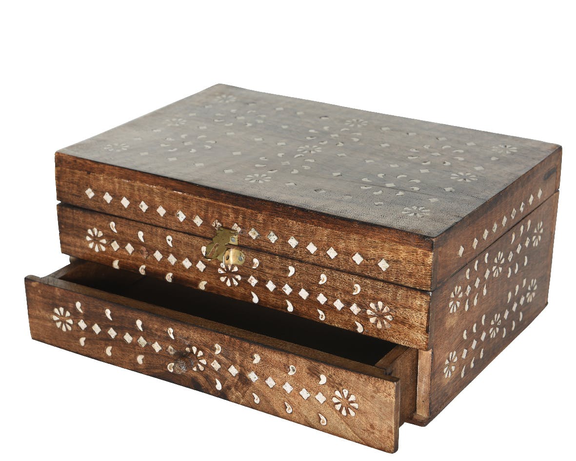Boite à bijoux en bois de manguier