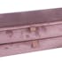 Boite à Bijoux en velours rose et bois compartimentée et avec tiroir 28x17x10cm
