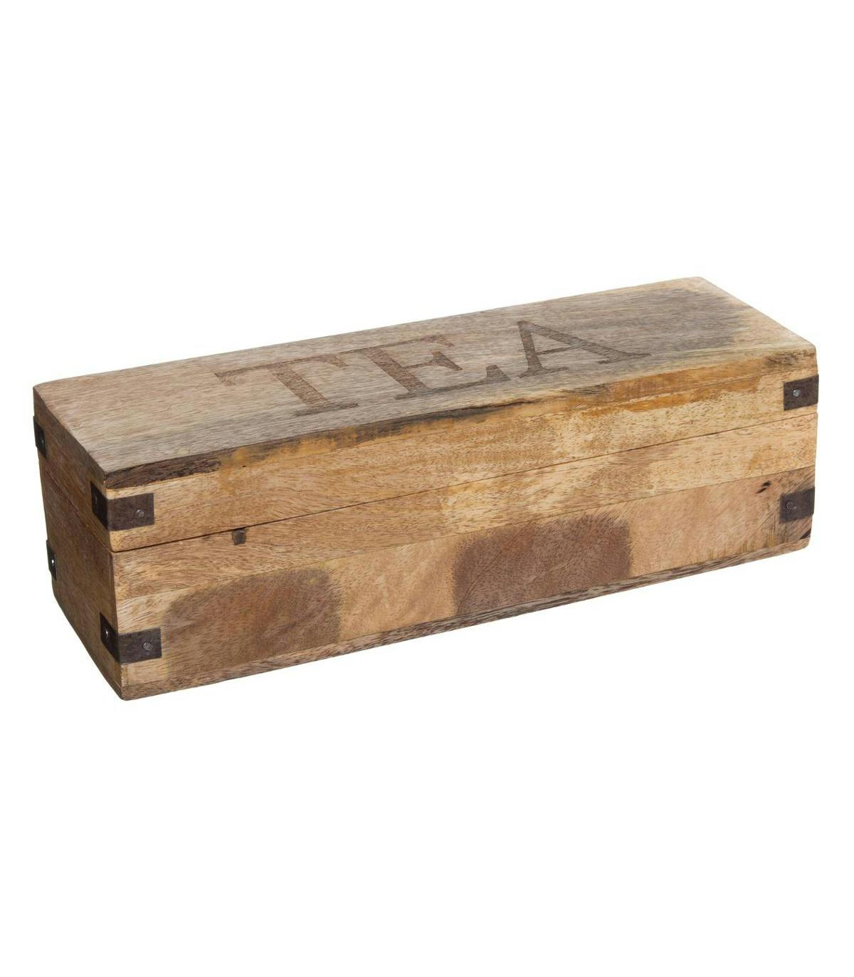 Boîte à thé en bois de manguier