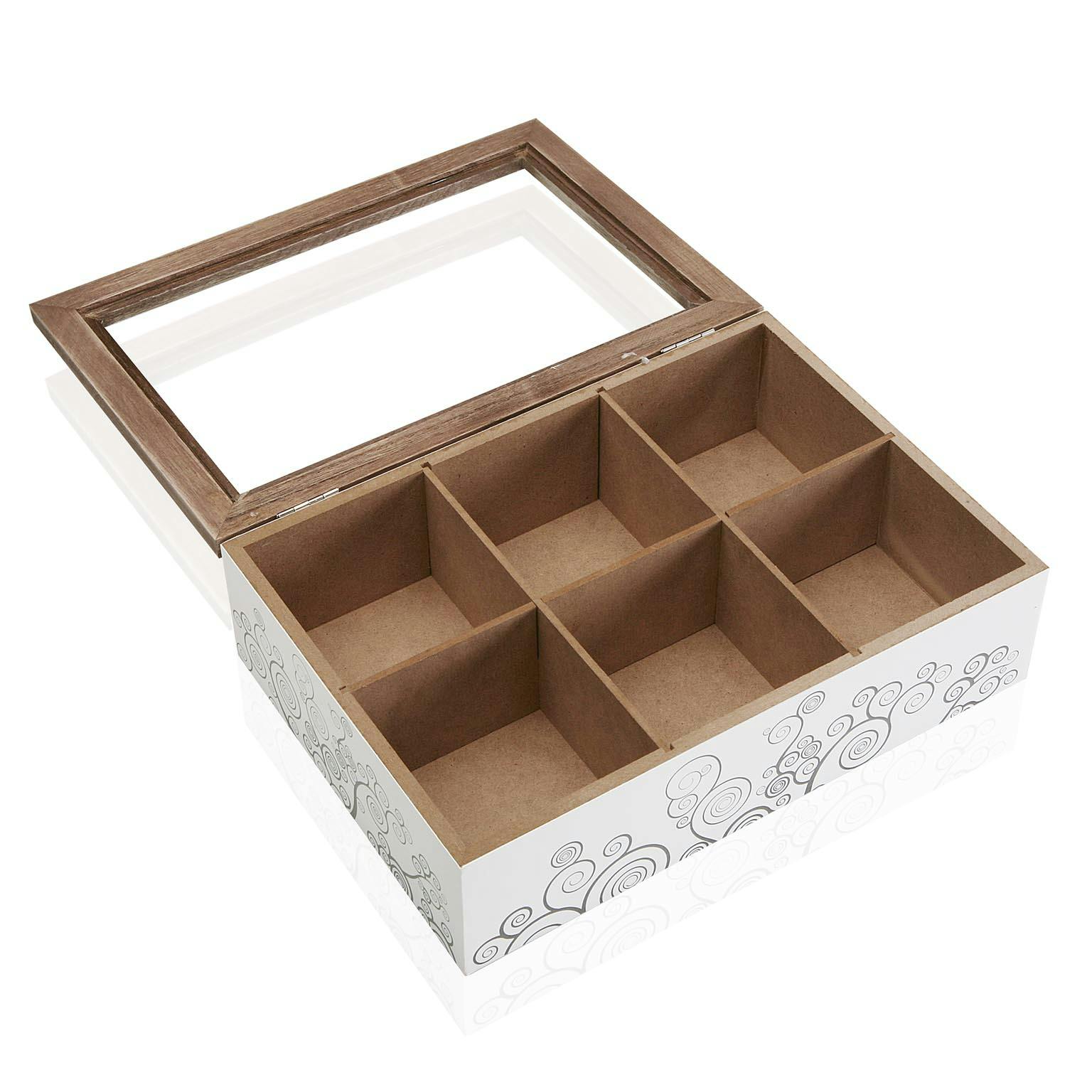 Boîte à thé motif spirale