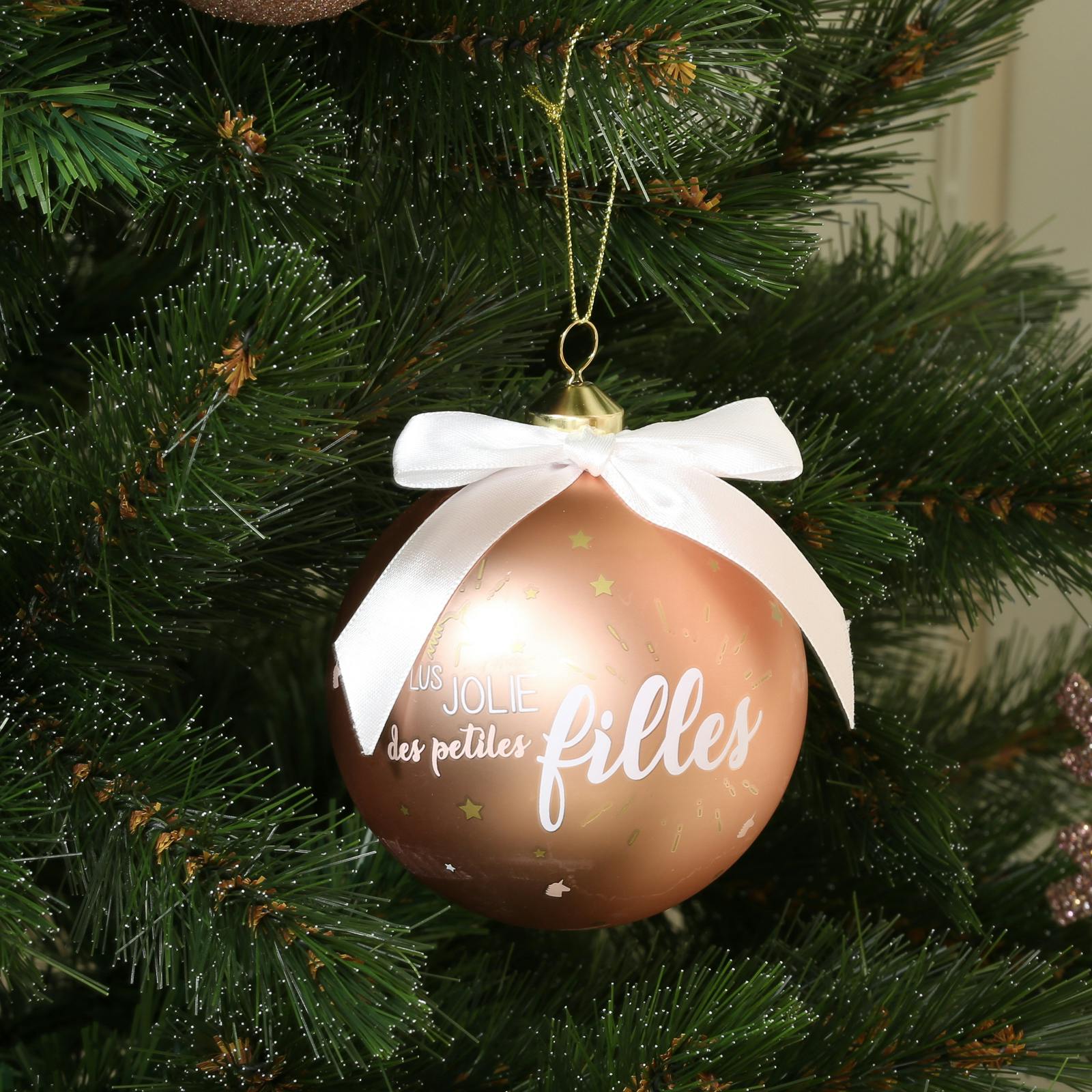 Boite cadeau boule de Noël "Fille"