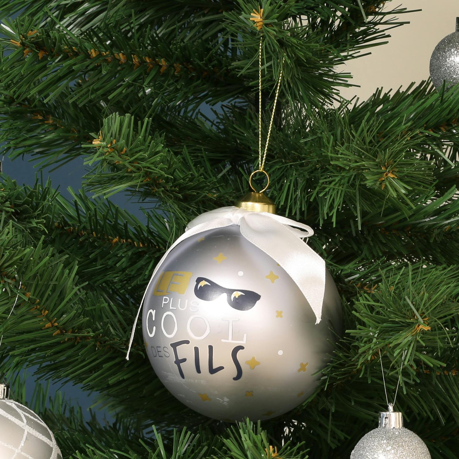 Boite cadeau boule de Noël "Fils"