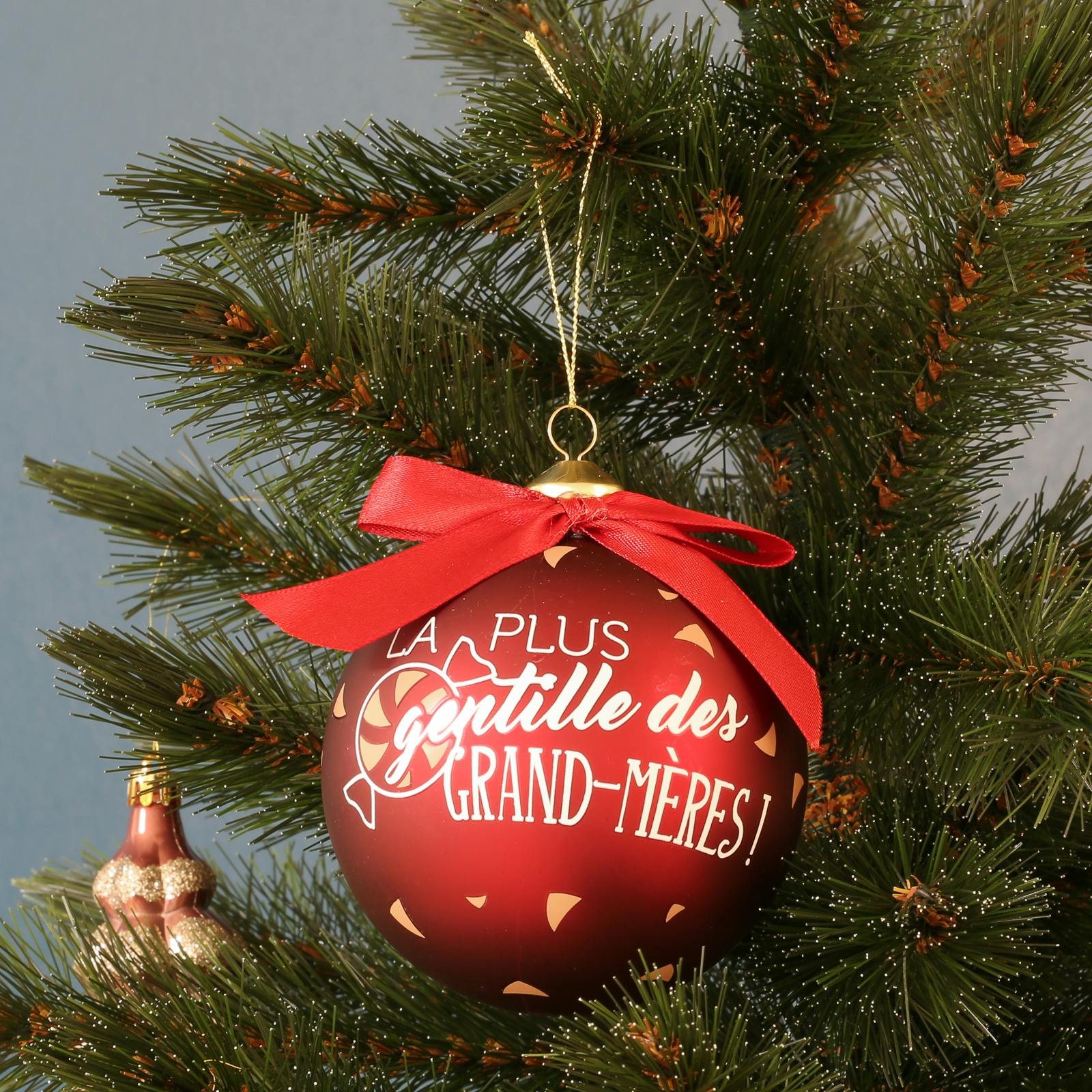 Boite cadeau boule de Noël "Grand-mère"