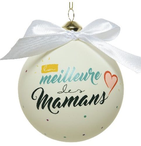 Boite cadeau boule de Noël "Maman"
