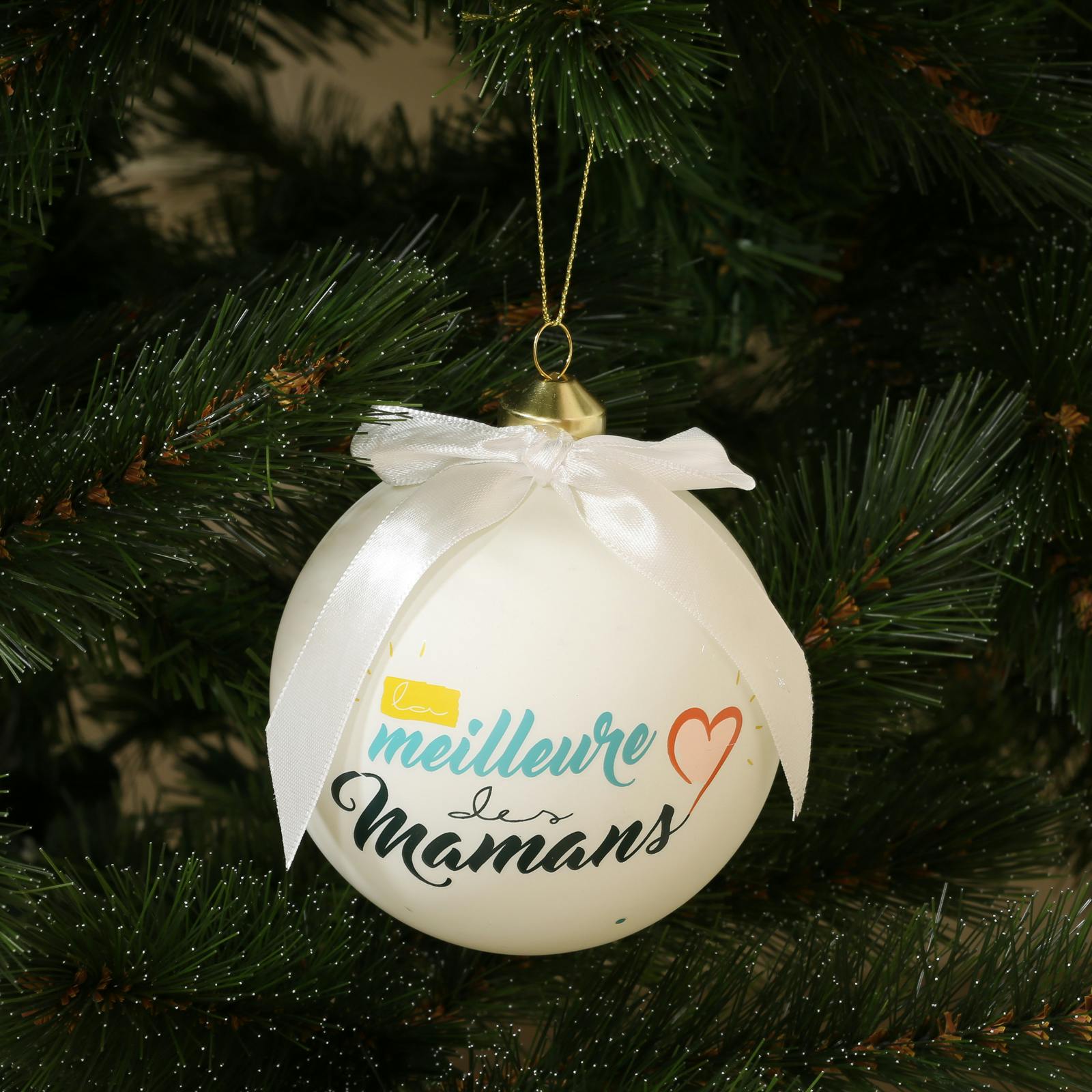 Boite cadeau boule de Noël "Maman"