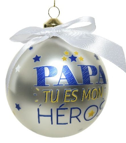 Boite cadeau boule de Noël "Papa"