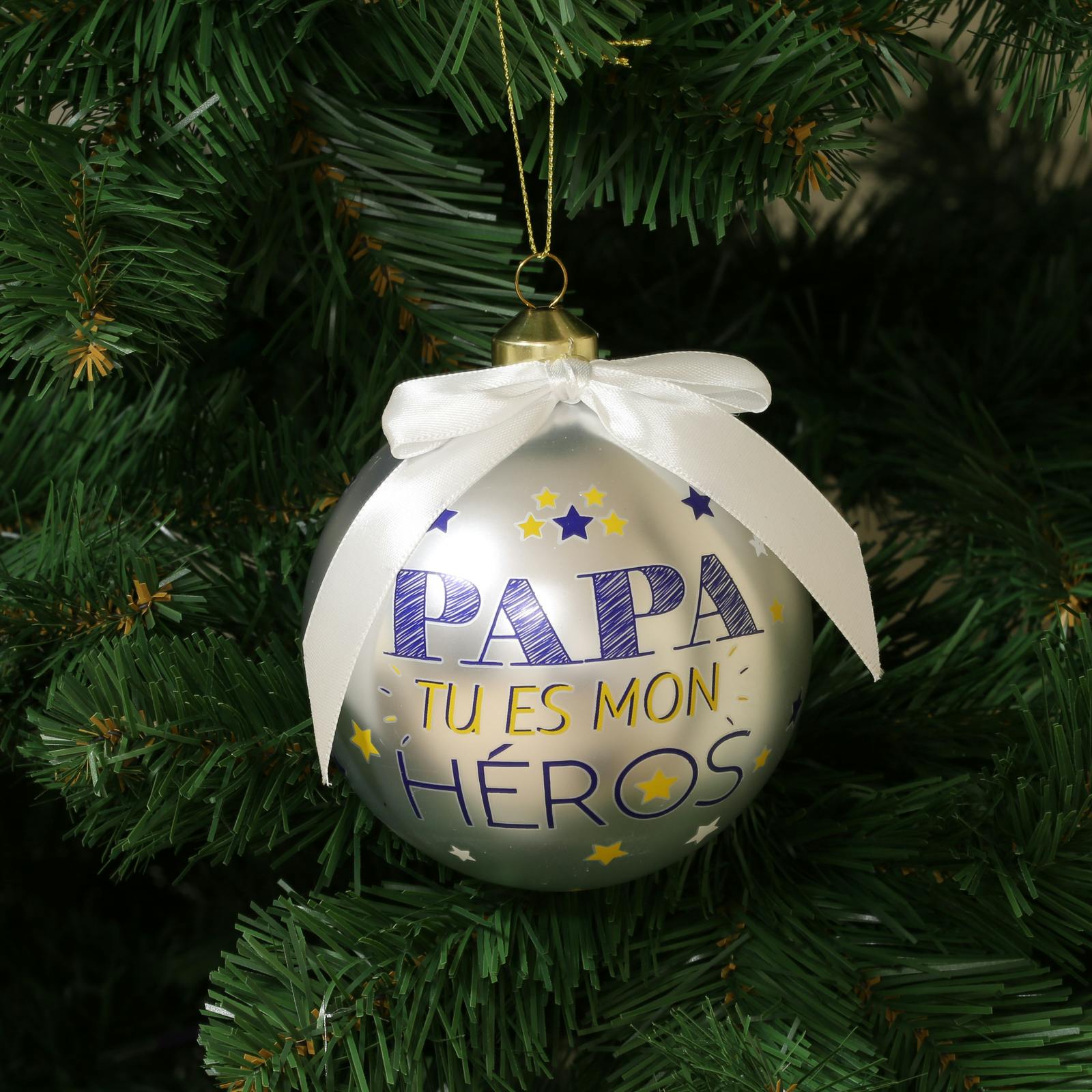 Boite cadeau boule de Noël "Papa"