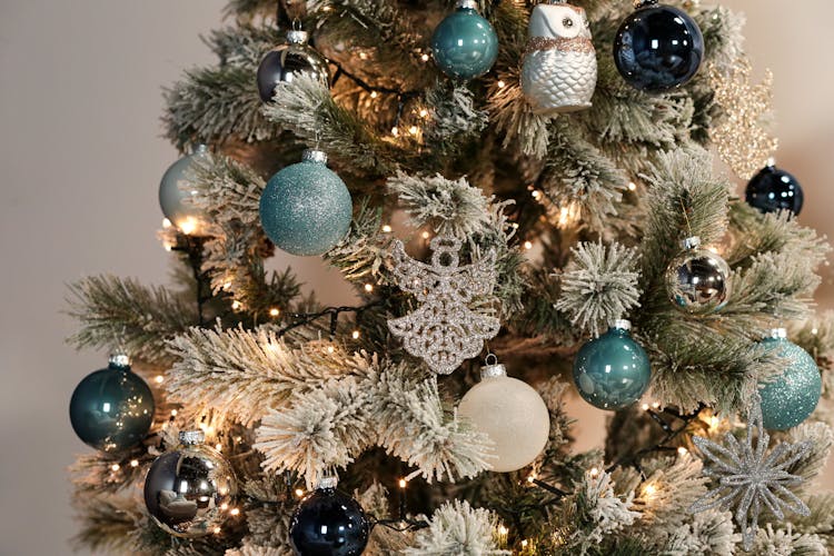 Boite de 20 décors de Noël ange argenté