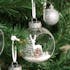 Boite de 3 boules de Noël ouvertes décor renne