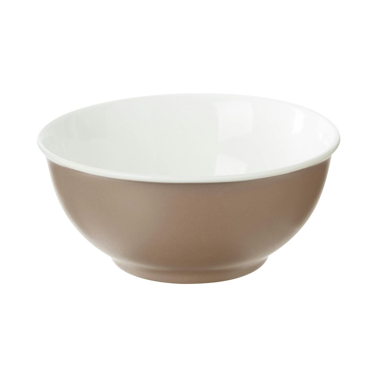 Bol en porcelaine couleur taupe