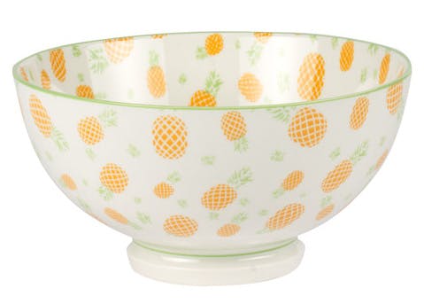 Bol porcelaine décorée tropic jaune