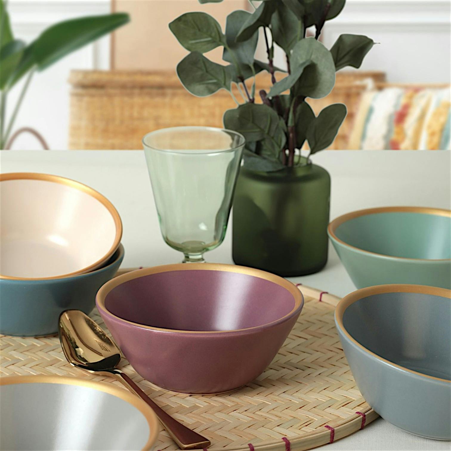 Bols apéro céramique matte multicolores (lot de 6) EFIRA