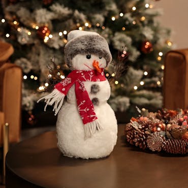 Bonhomme de neige 28 cm traditionnel