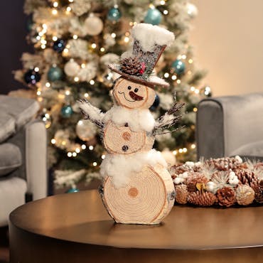 Bonhomme de neige 43 cm ton naturels