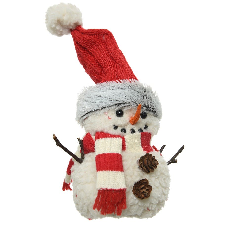 Bonhomme de neige peluche de Noël 15 cm