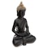 Bouddha assis méditation noir et doré 39,5 cm