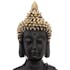 Bouddha assis méditation noir et doré 39,5 cm