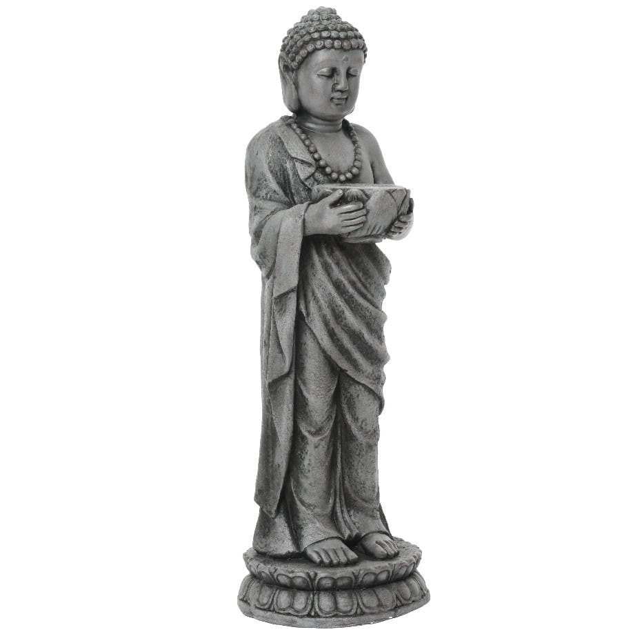 Bouddha de jardin debout avec coupe 84, 50 cm