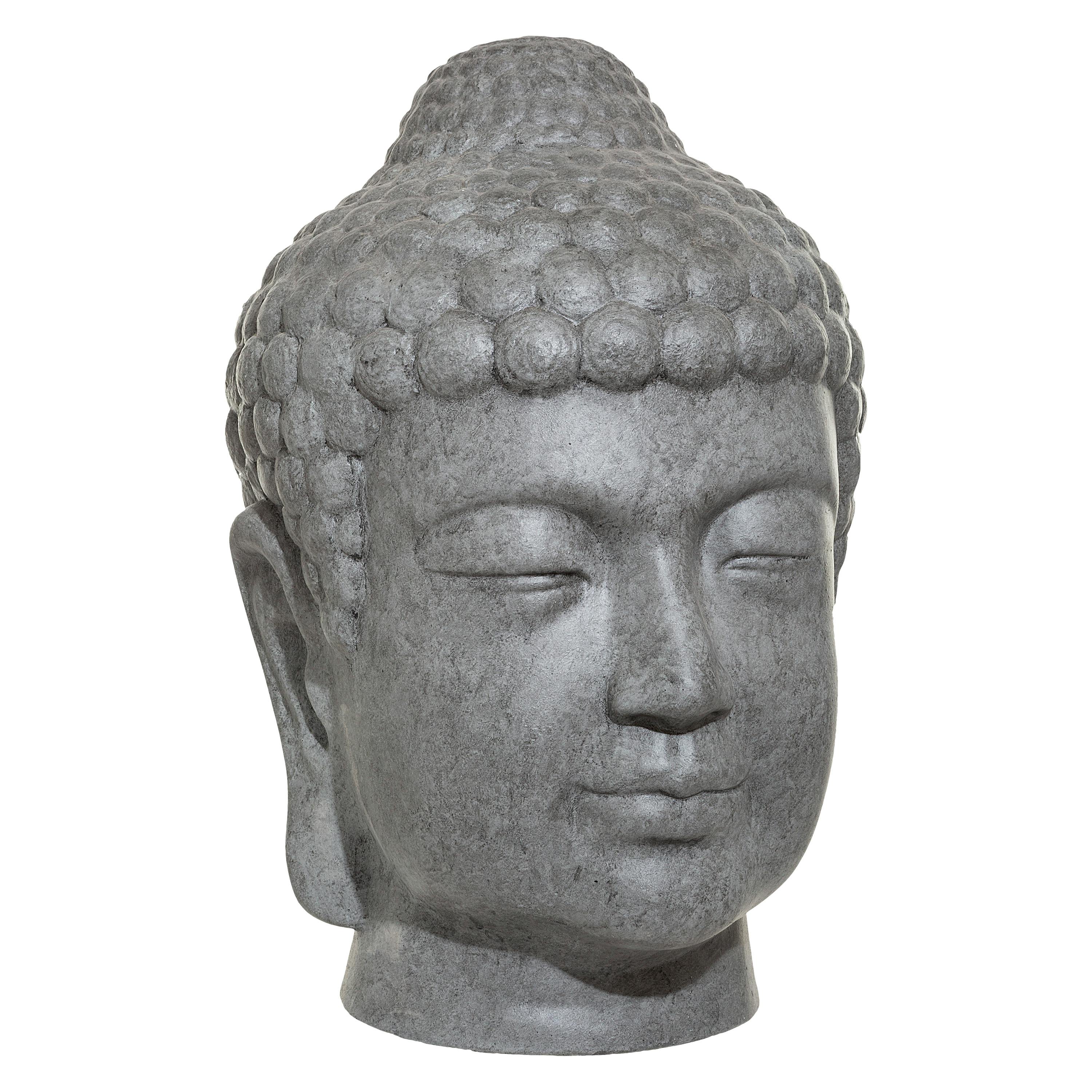 Bouddha de jardin gris H 66 cm