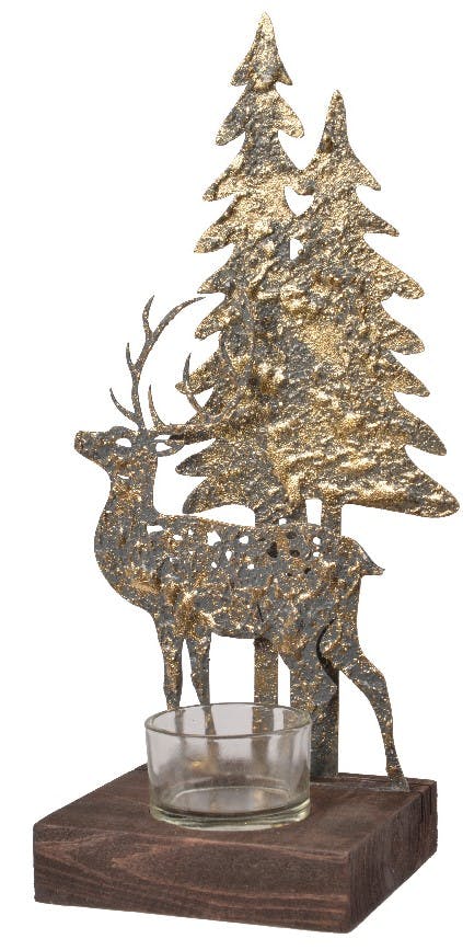 Bougeoir scène de Noël sur pied