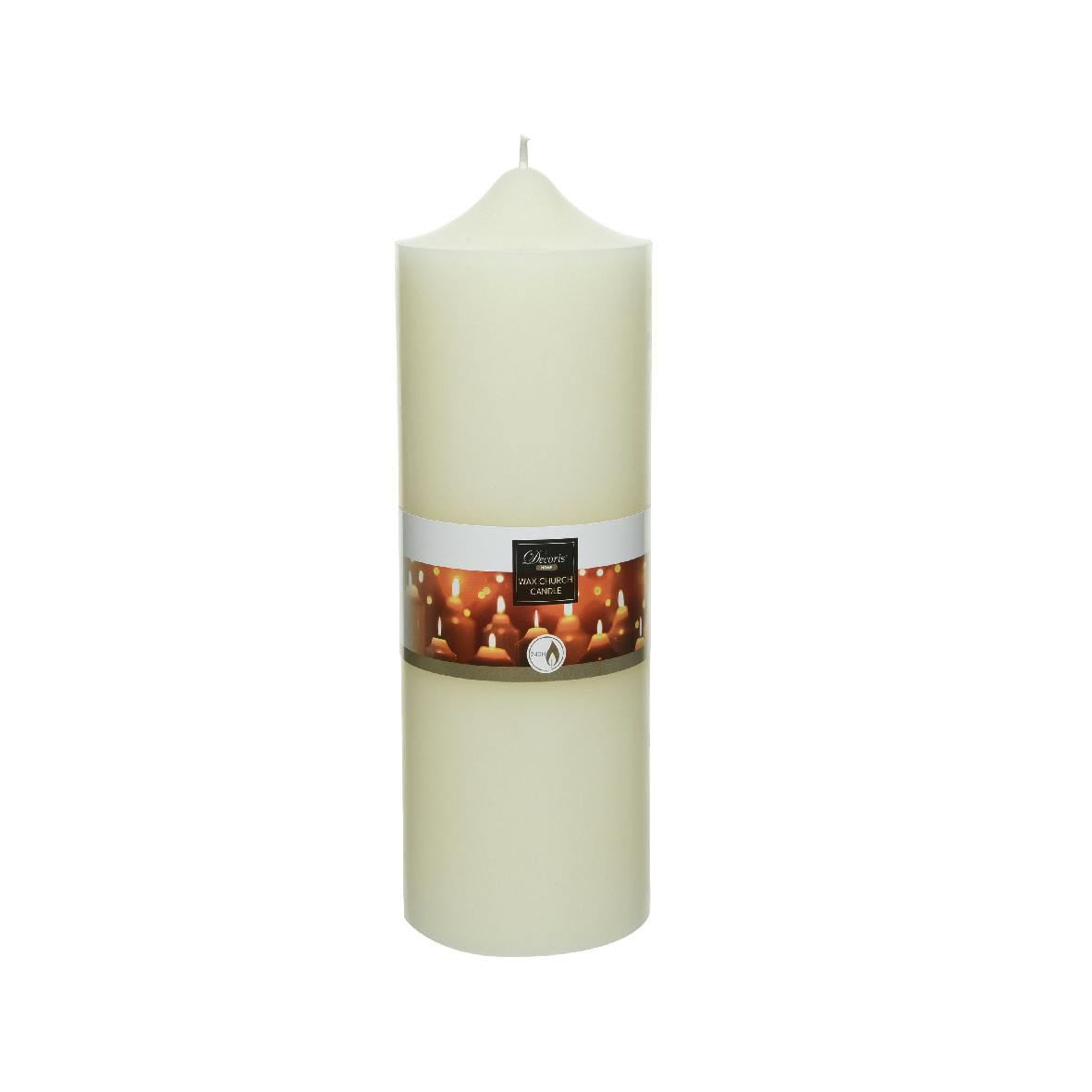Bougie cierge ivoire 25 cm