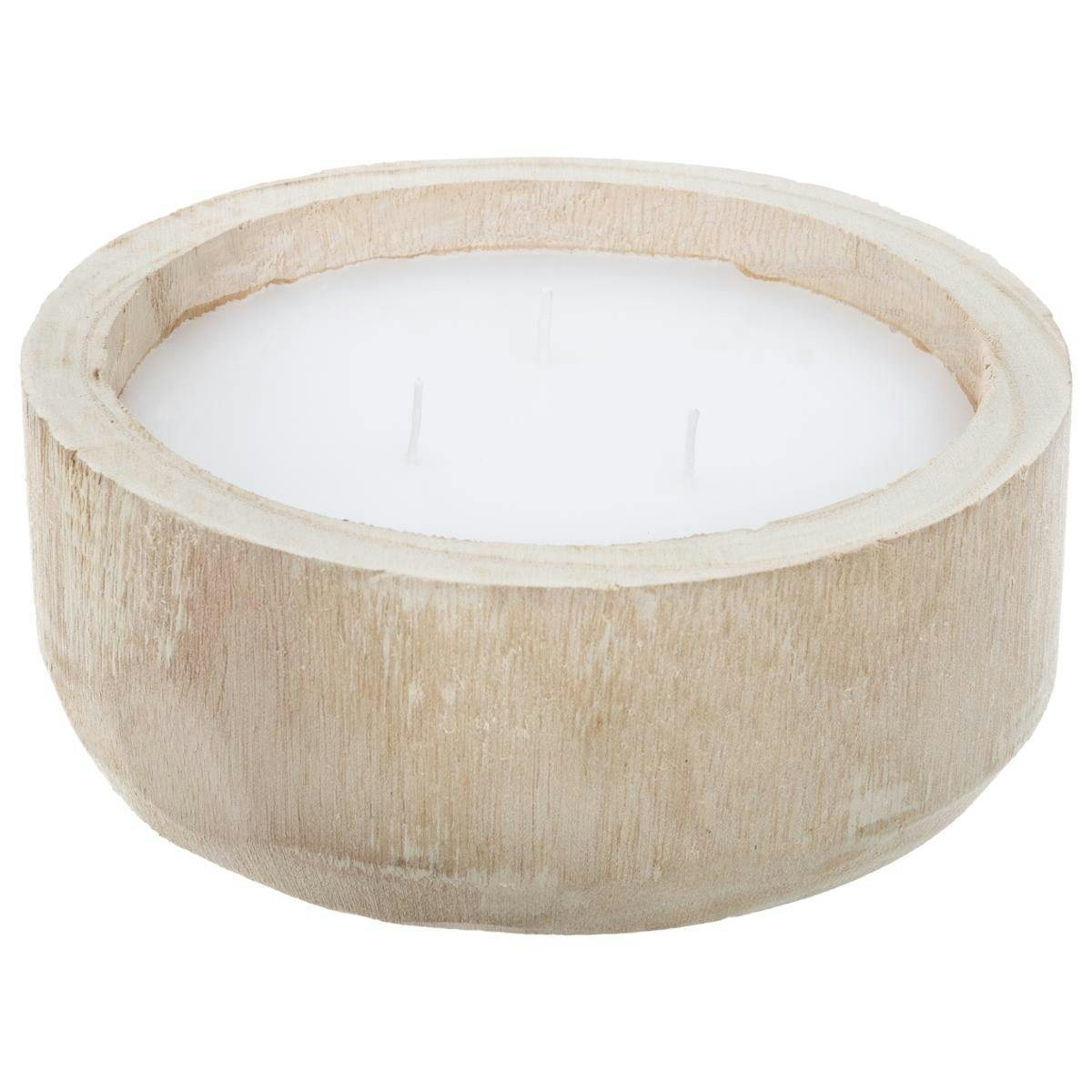 Bougie dans tronc d'arbre D 20 cm