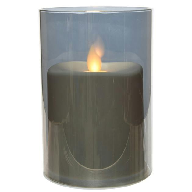 AROBA Bougie Funéraire LED Réutilisable - Effet Flamme Vacillante - Autonomie 120 Jours - Blanc Avec Saints