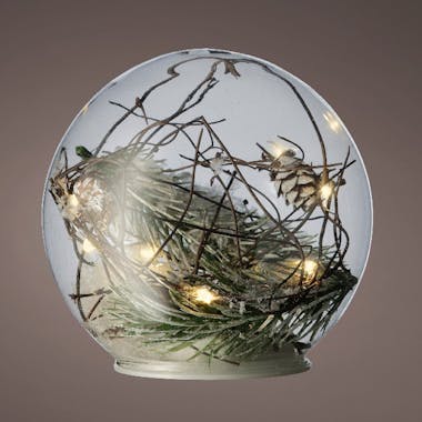 Boule de Noël lumineuse à poser thème nature