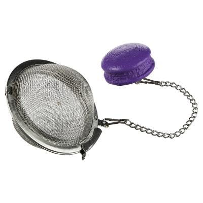 Boule à thé macaron violet