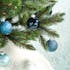 Boules de Noël en verre bleu et dégradés de bleu finition brillante et mate (boîte de 42)
