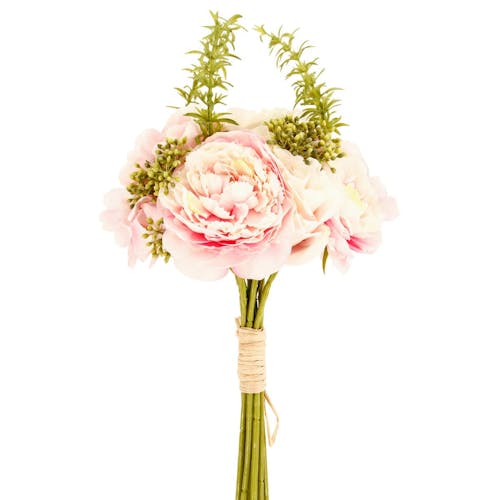 Bouquet de fleurs rose D20xH35cm