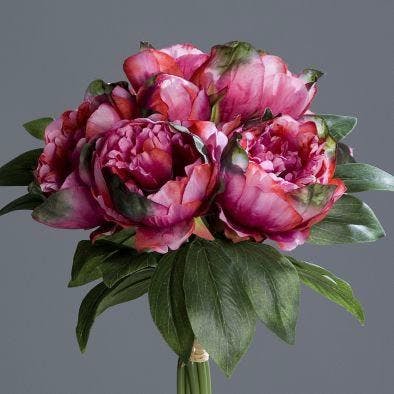 Bouquet de pivoines fuchsia 35cm