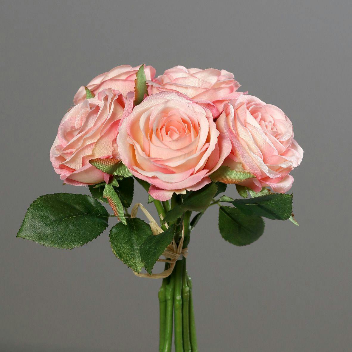 Bouquet de roses rose-blanc 21 cm